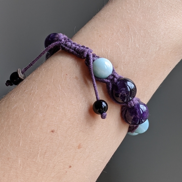 Amethyst and Amazonite stone bracelet - Picture 5 of 5